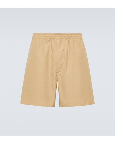 AURALEE High Count Cotton Shorts - Natural