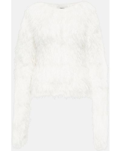Coperni Fluffly Knit Sweater - White