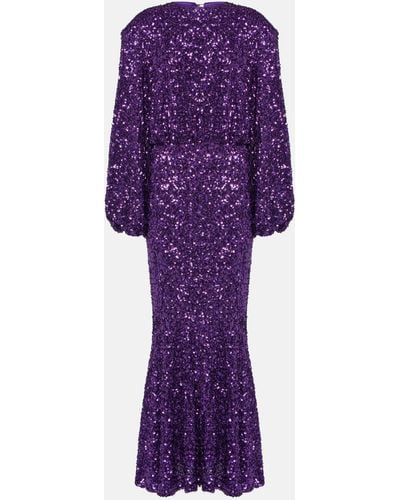 ROTATE BIRGER CHRISTENSEN Sequined Maxi Dress - Purple