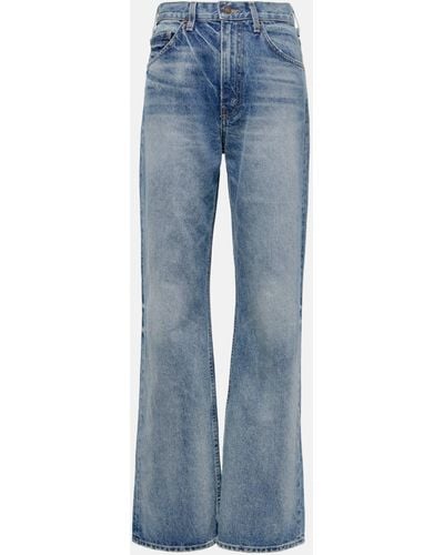 Nili Lotan Mitchell Low-rise Wide-leg Jeans - Blue