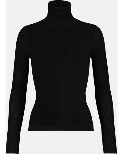 Saint Laurent Cashmere, Wool And Silk Turtleneck Sweater - Black