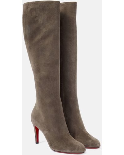 Christian Louboutin Pumppie Knee High Boot - Brown