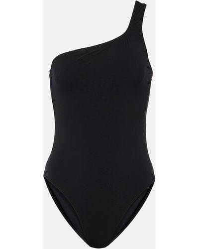 Isabel Marant Sage Cutout One-shoulder Swimsuit - Black