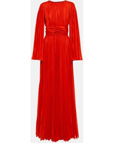 Dolce & Gabbana Pleated Gown - Red