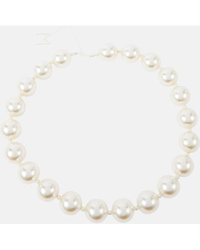 Magda Butrym Faux Pearl Necklace - Natural