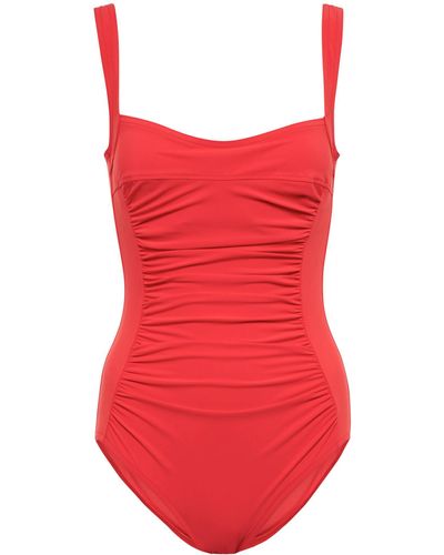 Karla Colletto Basic Ruched Swimsuit - Red