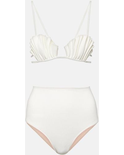 Adriana Degreas La Mer Coquillage High-rise Bikini - White