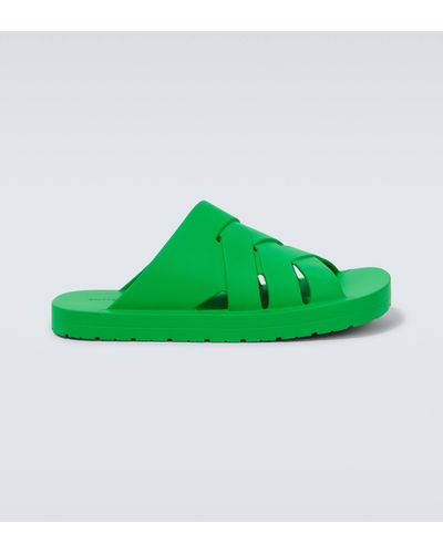 Bottega Veneta Rubber Slides - Green