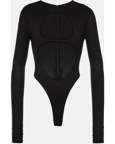 LAQUAN SMITH Cutout Bodysuit - Black