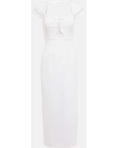 Roland Mouret Cap Sleeve Midi Dress - White