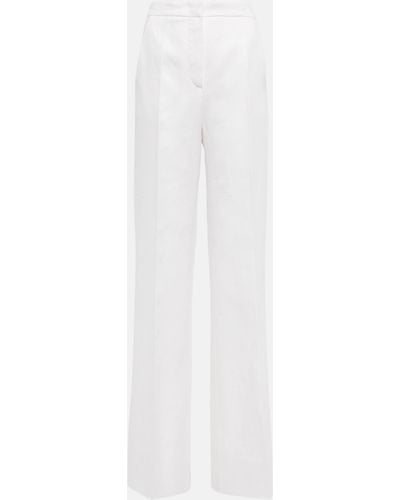 Max Mara Brusson High-rise Linen Pants - White