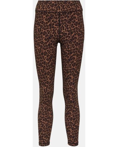 The Upside Biarritz Animal-print Mid-rise leggings - Brown