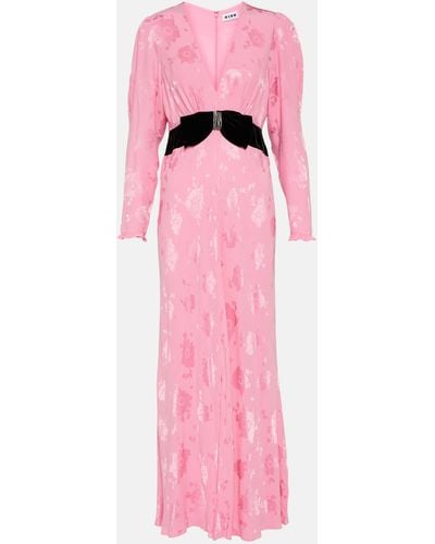 RIXO London Bambi Floral Embellished Maxi Dress - Pink