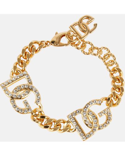 Dolce & Gabbana Dg Embellished Bracelet - Metallic