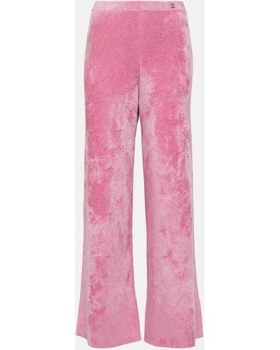 Gucci Crystal G Flared Sweatpants - Pink