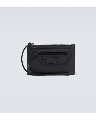 Balenciaga City Grained Leather Wallet - Black