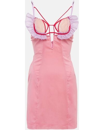 Nensi Dojaka Silk-blend Minidress - Pink