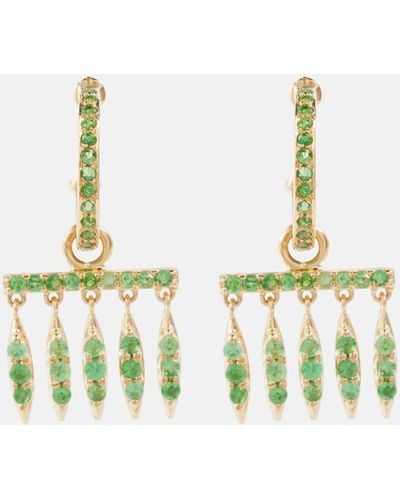 Ileana Makri 18kt Gold Earrings With Tsavorites - Metallic