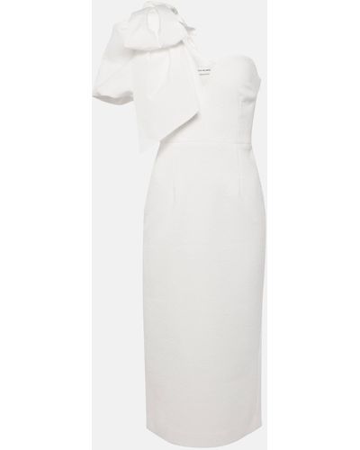 Rebecca Vallance Bridal Bon Ami Bow-detail Midi Dress - White