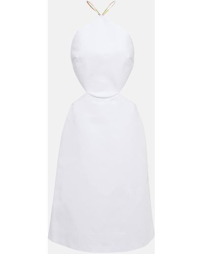 Emilio Pucci Cutout Cotton-blend Midi Dress - White