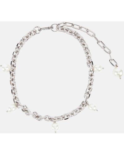 Simone Rocha Faux-pearl Embellished Necklace - White