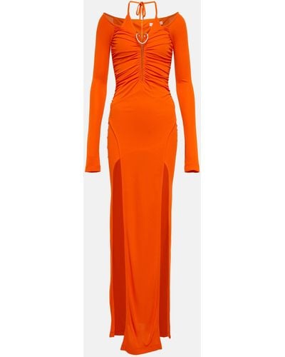 Dion Lee Mobius Slit Jersey Gown - Orange