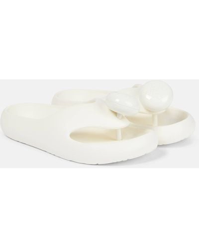 Loewe Bubble Thong Brand-embellished Rubber Sliders - White