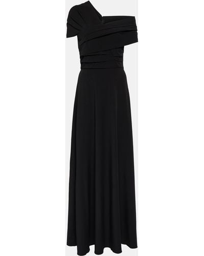 Co. Crepe One-shoulder Gown - Black