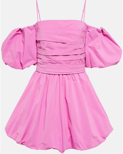 Jonathan Simkhai Puff-sleeve Off-shoulder Minidress - Pink