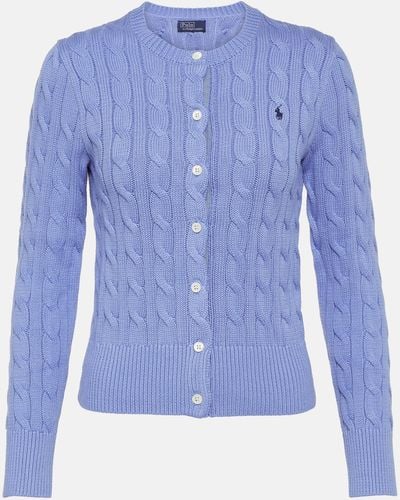 Polo Ralph Lauren Polo Pony Cable-knit Cardigan - Blue