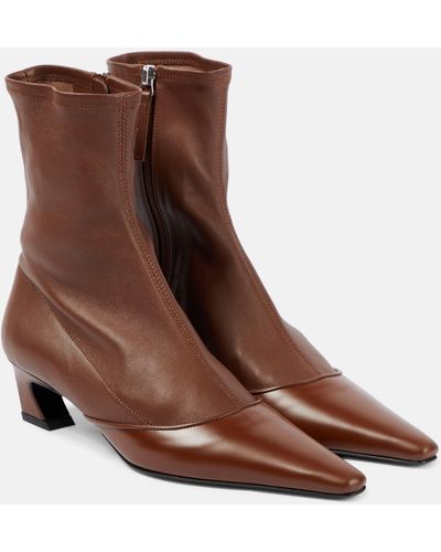 Acne Studios Leather Ankle Boots - Brown