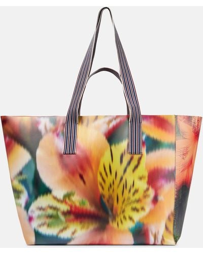 Dries Van Noten Floral Pvc Tote Bag - Multicolour