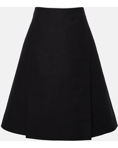 Marni Cotton Cady Midi Skirt - Black