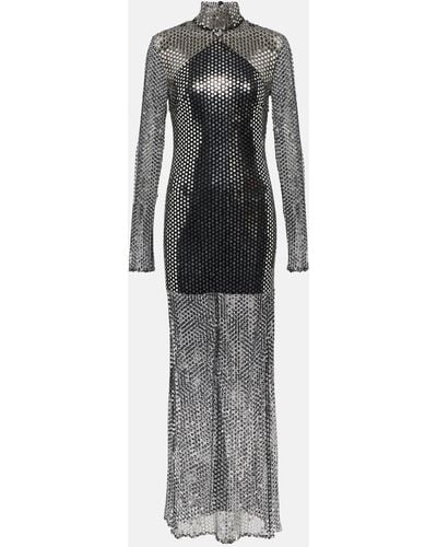 ‎Taller Marmo Tina Sequin-embellished Maxi Dress - Grey