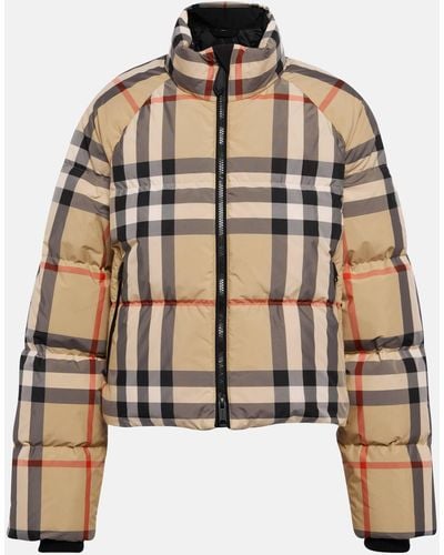 Burberry Cropped Puffer Jacket - Brown
