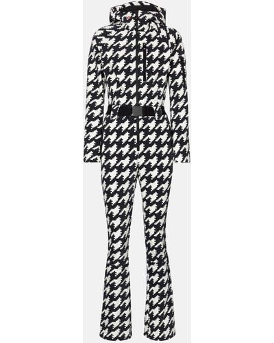 Perfect Moment Star Houndstooth Ski Suit - Black