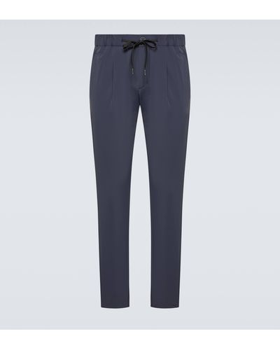 Herno Pleated Straight Pants - Blue