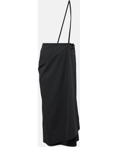 Lemaire Virgin Wool Wrap Skirt - Black