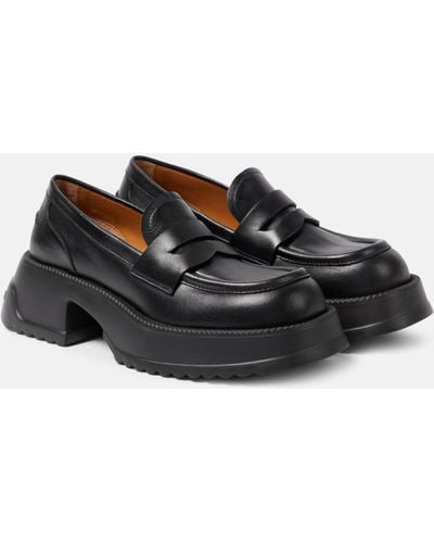Marni Leather Platform Loafers - Black