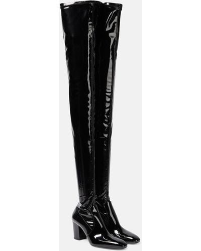 Saint Laurent Betty Latex Over-the-knee Boots - Black