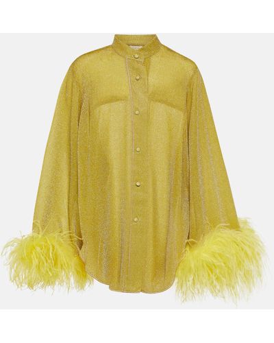 Oséree Lumiere Plumage Blouse - Yellow