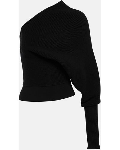 Rick Owens Longline Cashmere And Wool-blend Top - Black