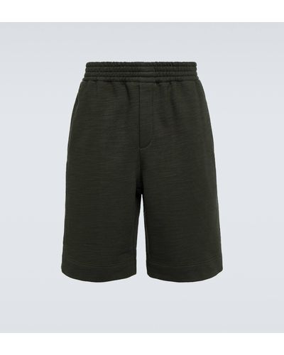The Row Dovi Cotton Jersey Shorts - Green