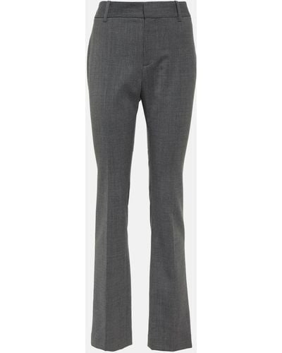 Nili Lotan Evan Wool-blend Slim Pants - Grey