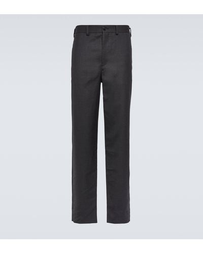 Undercover Slim Wool And Mohair Pants - Grey