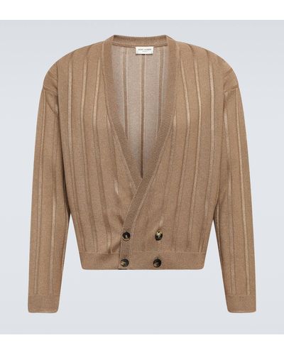 Saint Laurent Double-breasted Cardigan - Natural