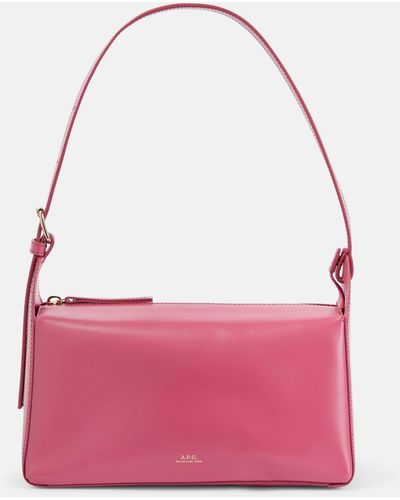 A.P.C. Virginie Leather Shoulder Bag - Pink