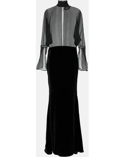 ‎Taller Marmo Shangai Silk Gown - Black