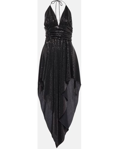 Alexandre Vauthier Sequined Halterneck Minidress - Black