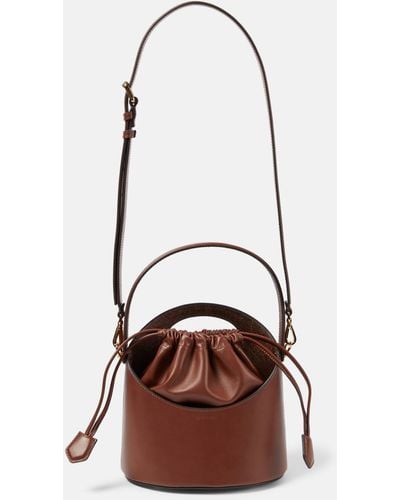 Etro Saturno Medium Leather Bucket Bag - Brown